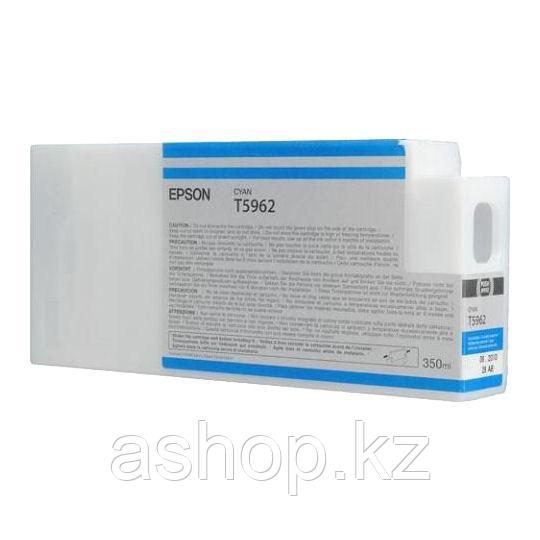 Картридж Epson C13T596200 (№T5962), Объем: 350 мл, Цвет: Голубой, Совместимость: Stylus Pro 7700, 7890, 7900,