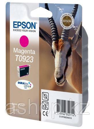 Картридж Epson C13T10834A10 (№T0923), Объем: 5,5 мл, Копий ( ISO 19752): 280, Цвет: Пурпурный, Совместимость: