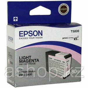 Картридж Epson C13T580600 (№T5806), Объем: 80 мл, Копий ( ISO 19752): 400, Цвет: Светло-пурпурный, Совместимос