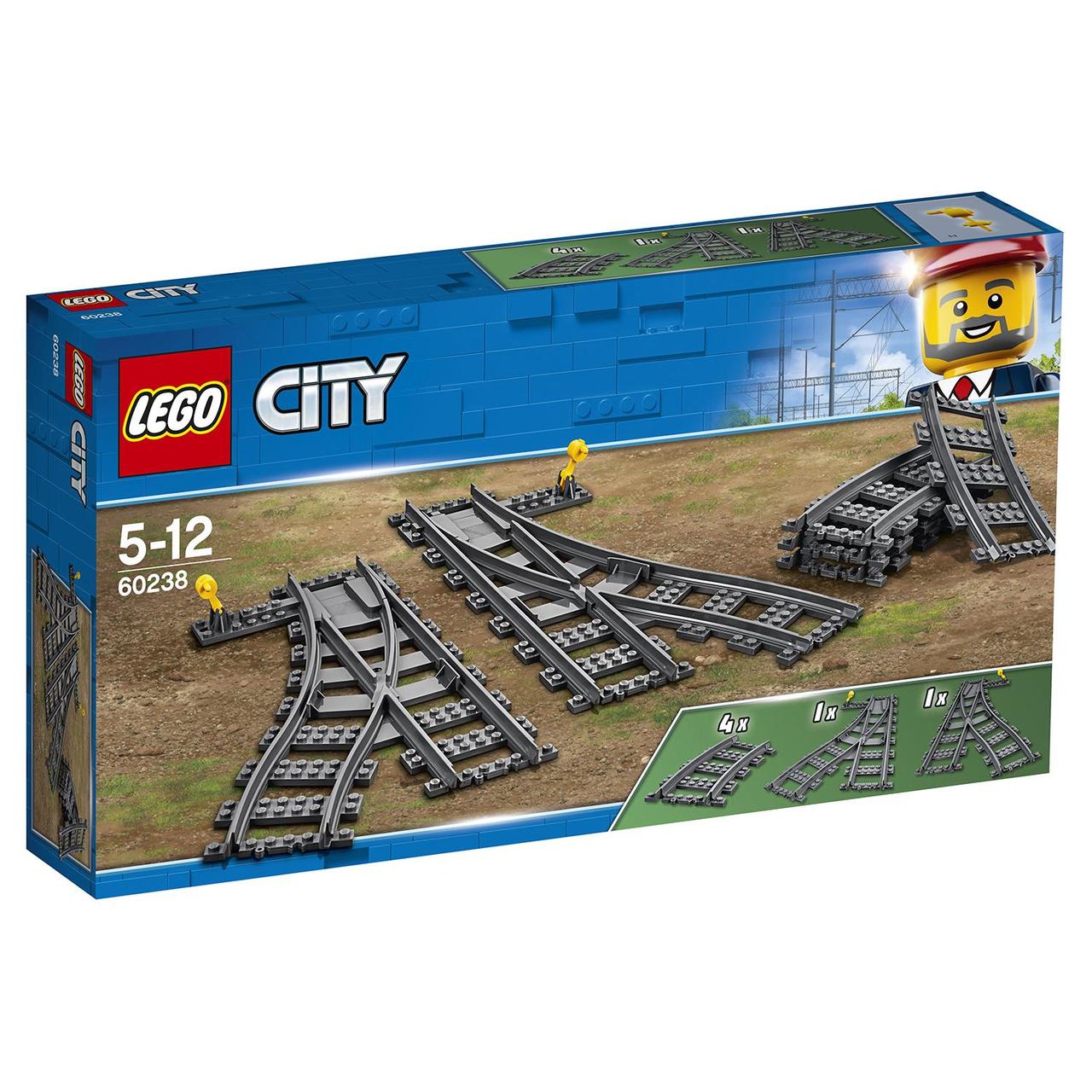 Лего Город Железнодорожные стрелки
