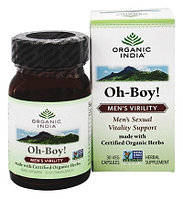 Organic India Oh-Boy!, Натуральный препарат преодоление мужской дисфункции, 30 капсул, фото 1