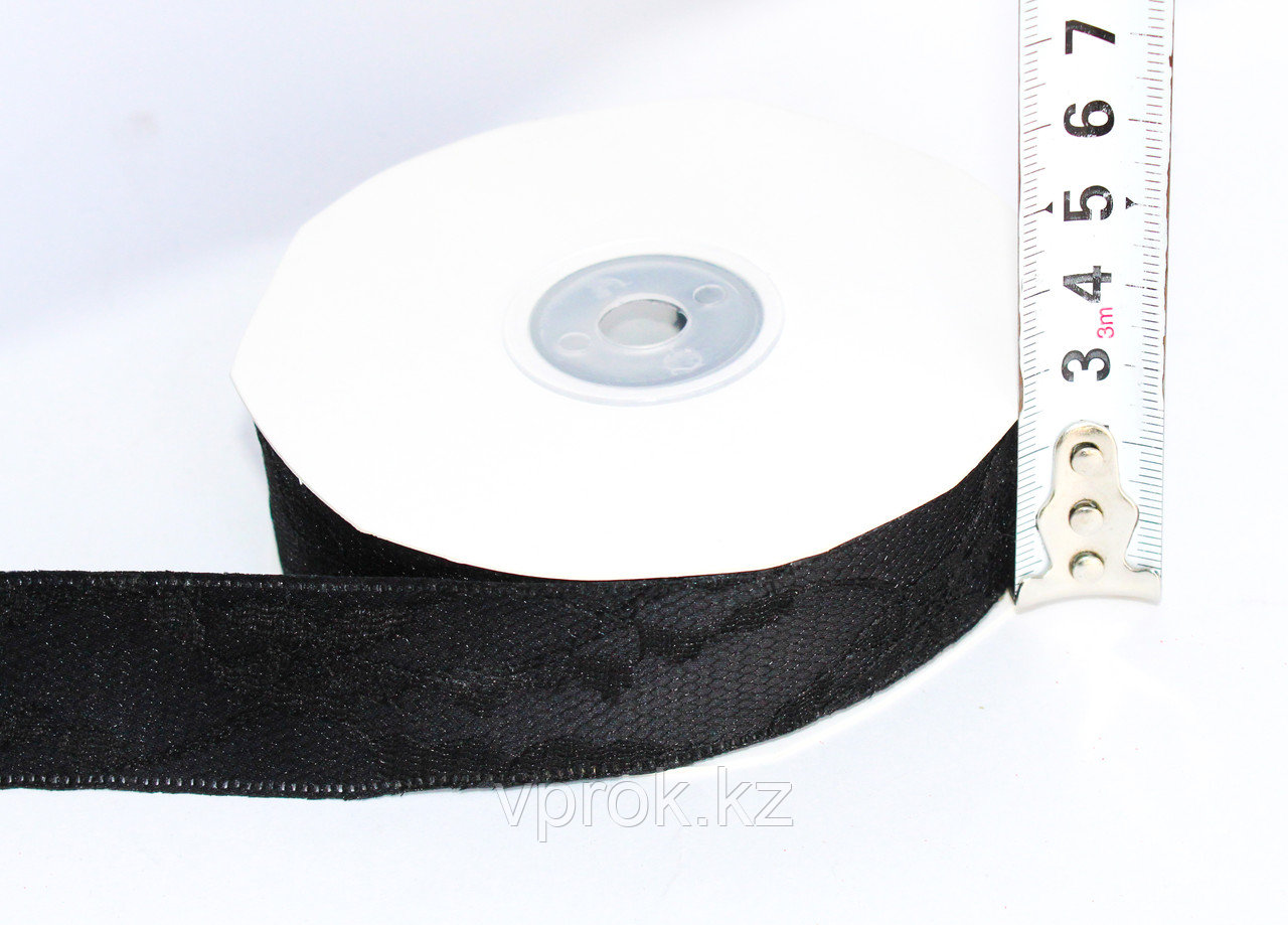 Лента эластичная для одежды, черная, 3 см - фото 2 - id-p57470803