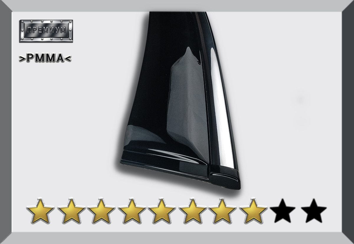 Дефлекторы окон (Ветровики) для Honda Accord (Mugen style) 2008-2012 седан (Euro type) с креплением