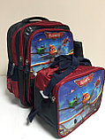 Школьный рюкзак для мальчика на 1-й класс, в комплекте пенал, сумка (высота 36 см, ширина 26 см, глубина 17, фото 2