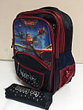 Школьный рюкзак для мальчика на 1-й класс, в комплекте пенал, сумка (высота 36 см, ширина 26 см, глубина 17, фото 3