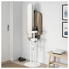 Зеркало напольное с вешалкой ЛИЕРСКОГЕН белый ИКЕА, IKEA, фото 3