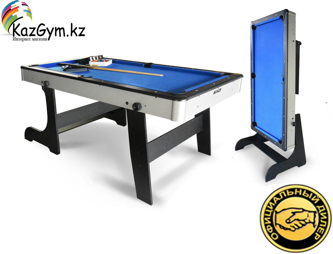 Бильярдный стол складной Компакт 6фт Пул (с комплектом)
