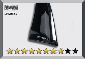 Ветровики ( дефлекторы окон ) Honda Accord 2008-2012 седан (Euro type) c хромированным молдингом и креплениями