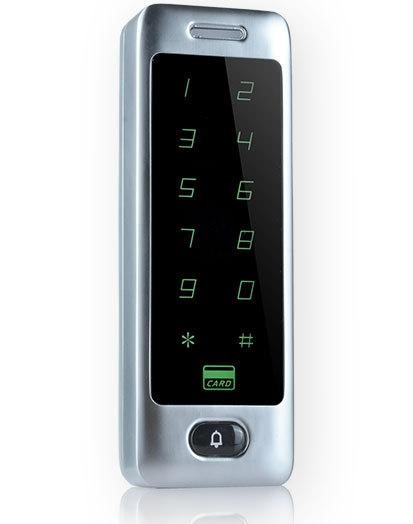 Цифровая антивандальная кодонаборная панель TC40 RFID (EMID, Mifare), металлическая, накладная, сенсорная