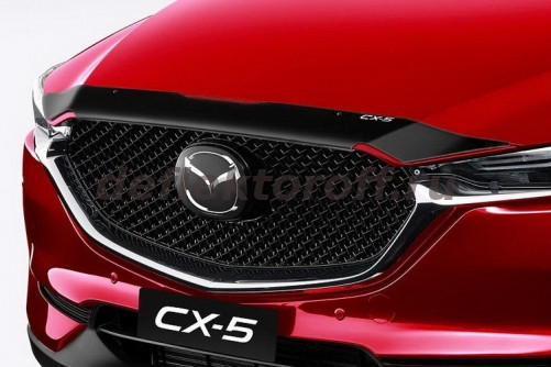 Мухобойка (дефлектор капота) EGR Mazda CX-5 2017+ - фото 1 - id-p57516859