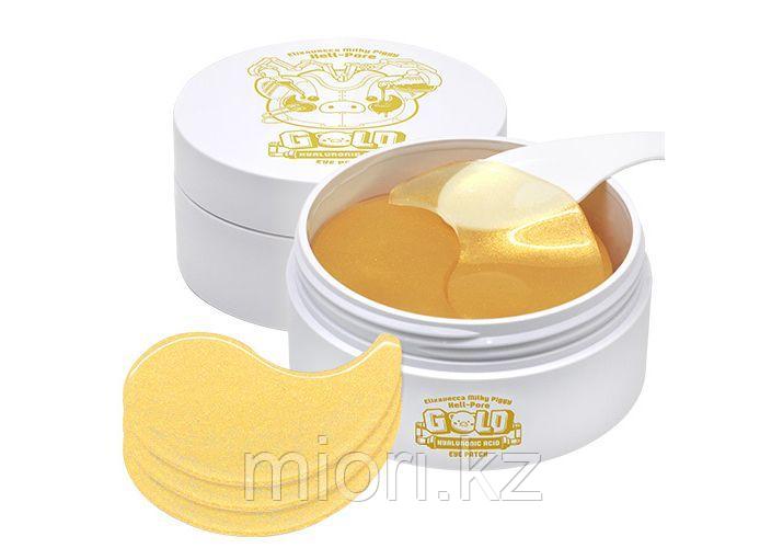 ELIZAVECCA MILKY PIGGY HELL PORE GOLD HYALURONIC ACID EYE PATCH,Гидро-гелевые патчи ELIZAVECCA с гиалуроновой 