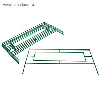 Ограждение декоративное, 55 × 500 см, 5 секций, металл, зелёное, «Газонный»