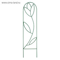 Шпалера, 194 × 47 × 1 см, металл, зелёная, «Тюльпан»
