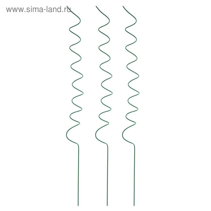 Кустодержатель, d = 5 см, h = 80 см, металл, набор 3 шт., зелёный, «Спираль»