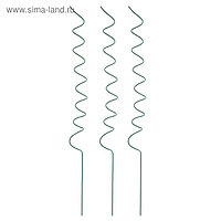 Кустодержатель, d = 5 см, h = 80 см, металл, набор 3 шт., зелёный, «Спираль»