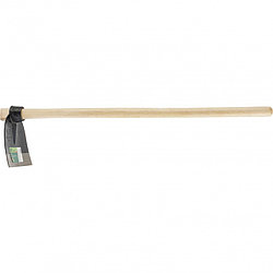 Кетмень, 195 х 175 х 910 мм, цельнокованый, деревянный лакированный черенок, Сибртех