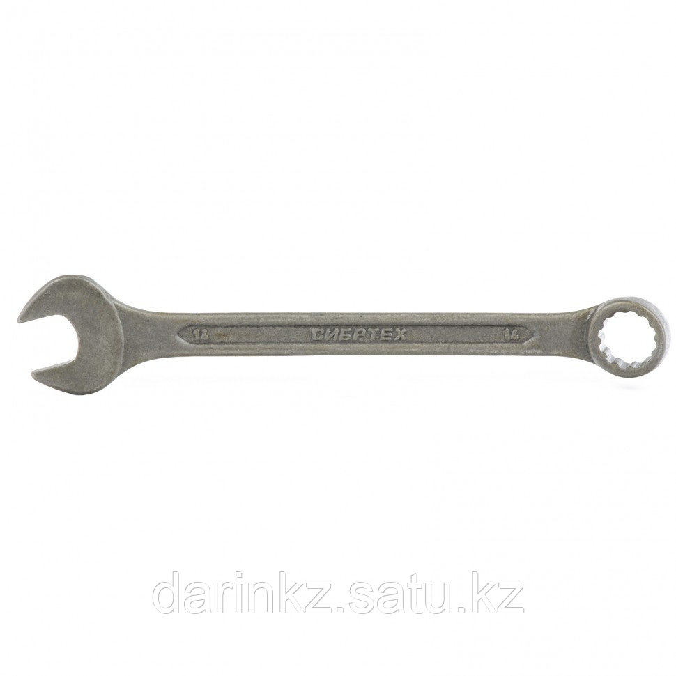 Ключ комбинированный, 14 мм, CrV, фосфатированный, ГОСТ 16983 Сибртех