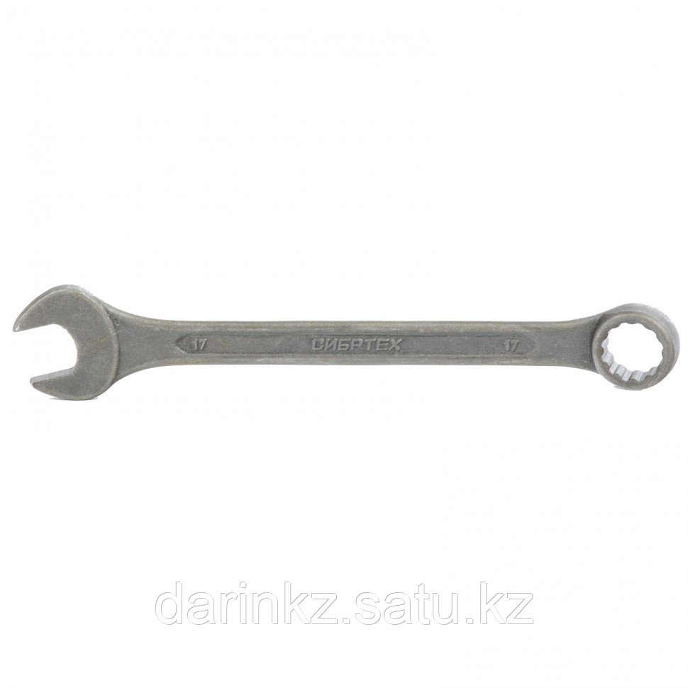 Ключ комбинированный, 17 мм, CrV, фосфатированный, ГОСТ 16983 Сибртех