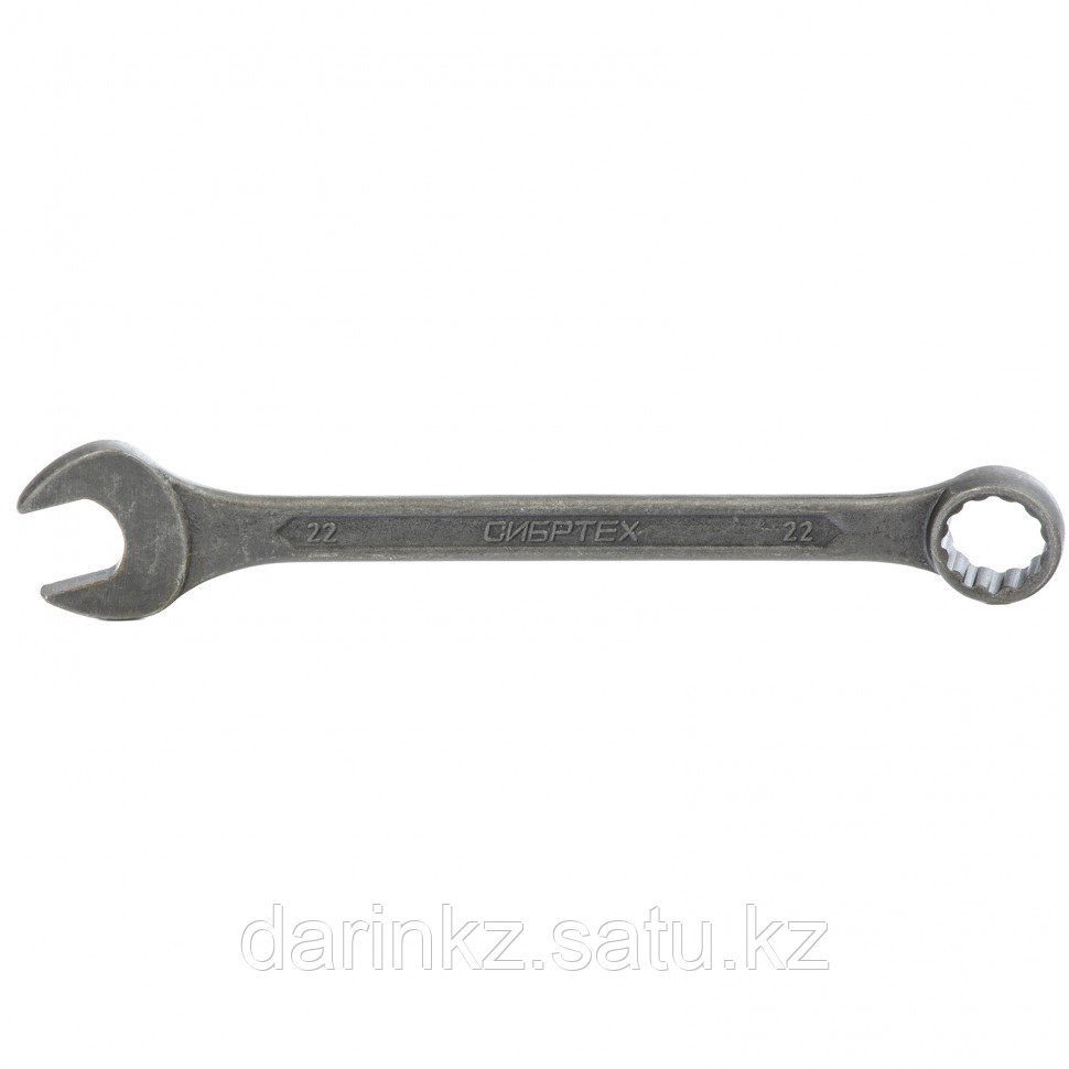 Ключ комбинированный, 22 мм, CrV, фосфатированный, ГОСТ 16983 Сибртех