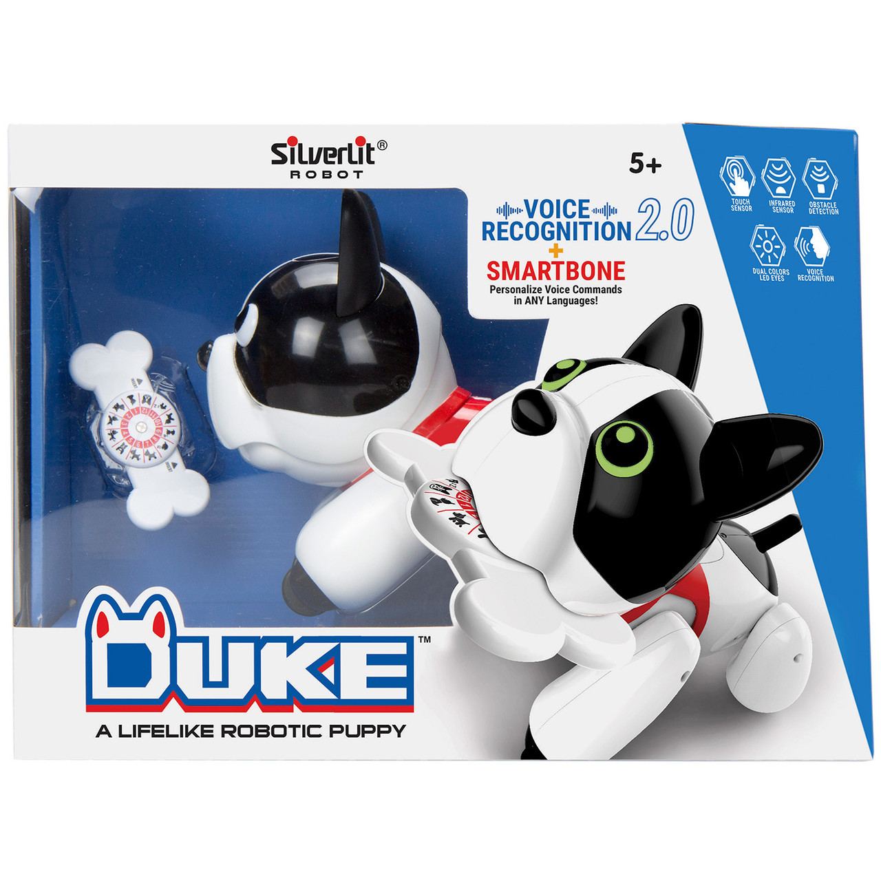 Интерактивная собака-робот Дюк, Duke (свет, звук, движение), новое поколение ПапБо, Pupbo