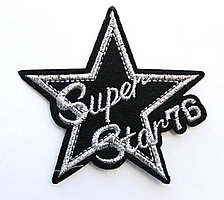 Нашивка на одежду, "Super Star 76", 7 см