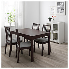 Стол раздвижной ЭКЕДАЛЕН темно-коричневый 120/180x80 см ИКЕА IKEA, фото 2