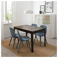 Стол раздвижной ЭКЕДАЛЕН темно-коричневый 120/180x80 см ИКЕА IKEA, фото 2