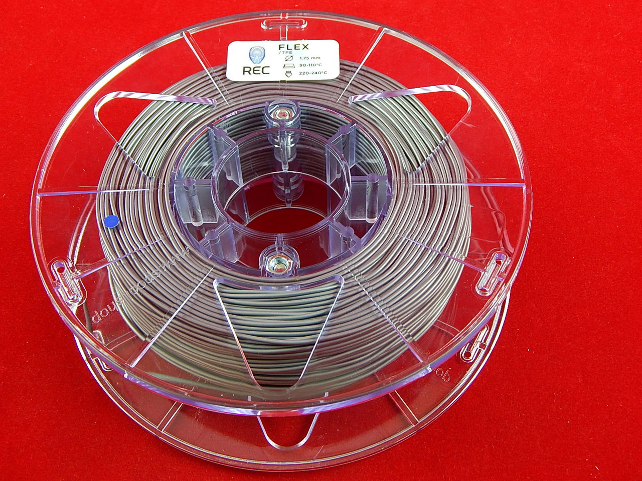Серебристый FLEX пластик REC 0.5 кг (1,75 мм) для 3D-принтеров - фото 1 - id-p57566003