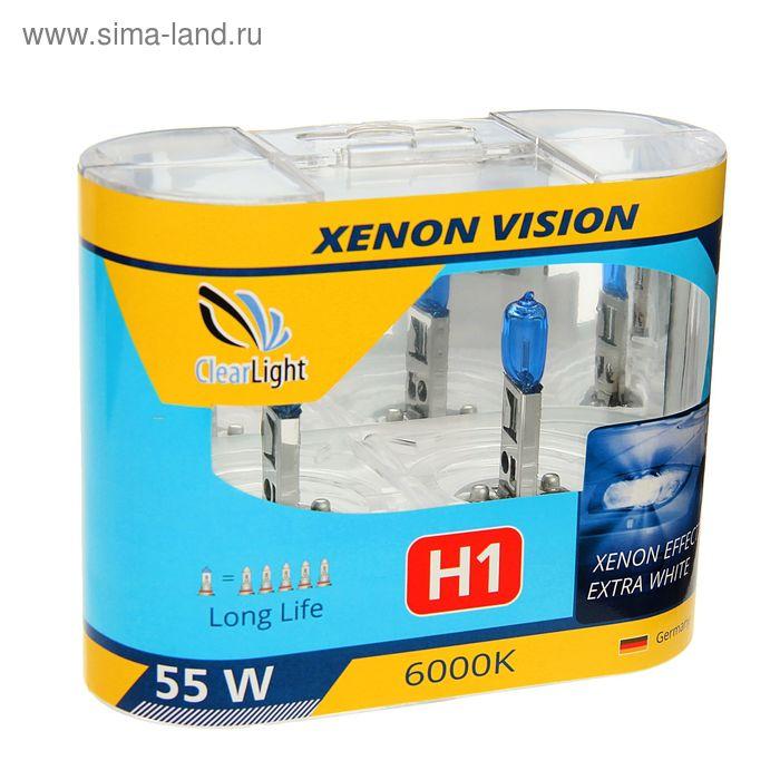 Галогенная лампа Clearlight XenonVision, H1, 12 В, 55 Вт, набор 2 шт
