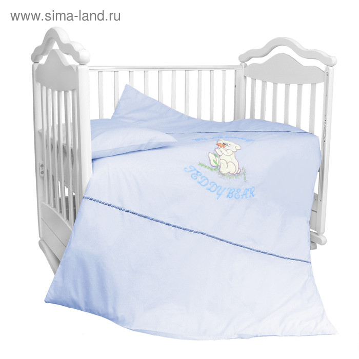 Детское постельное бельё "Тэдди Бир" (3 предметов), цвет голубой 2282