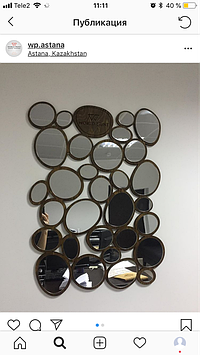 Декоративное зеркало с логотипом