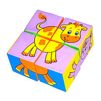 Кубики детские домашние животные