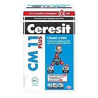Клей Ceresit CM 11 PLUS для крепления керамической плитки размером до 40х40 см, 25 кг