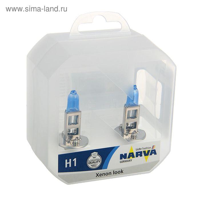 Лампа автомобильная Narva Range Power White RPW, H1, 12 В, 55 Вт, набор 2 шт