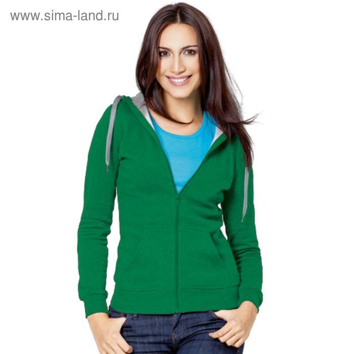 Толстовка женская StanStyle, размер 42, цвет зелёный-серый меланж 280 г/м 17W