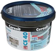 Затирка для швов Ceresit CE40 SilicaActive, цветная водоотталкивающая  до 10 мм в ведре, 2 кг
