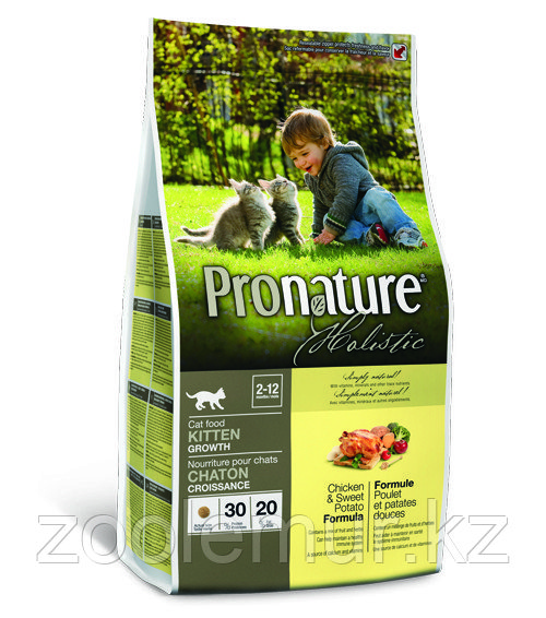 Pronature Holistic Kitten Growth - для котят, курица со сладким картофелем 5.44 кг., фото 1