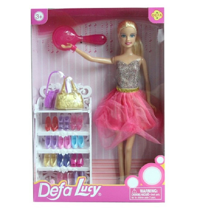 Defa Lucy Игровой набор "Коллекция обуви" - кукла Lucy (29см)