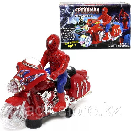 Chuang Xing Motorcycle Spider Man Мотоцикл Человек Паук, звук, свет, движение - фото 2 - id-p51628077