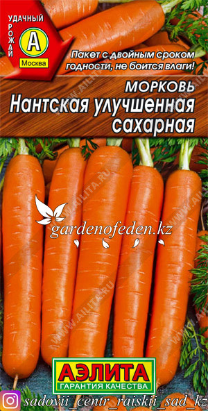 Семена моркови Аэлита "Нантская улучшенная сахарная". - фото 1 - id-p57677538