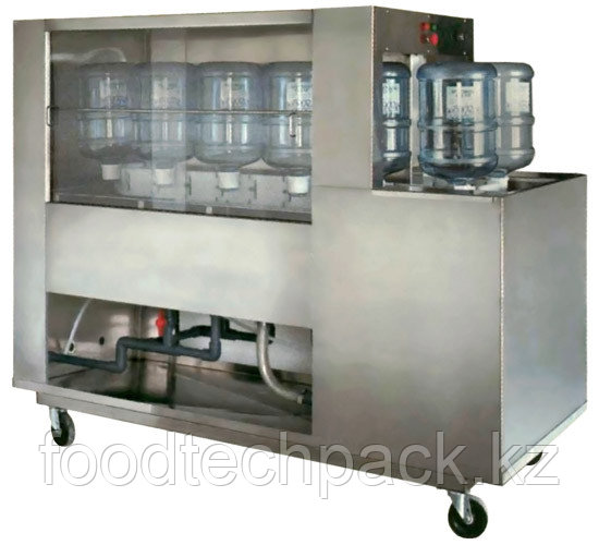 Полуавтоматическое оборудование для Мойки оборотных 10 - 25 литровых бутылей (300 бут/час)