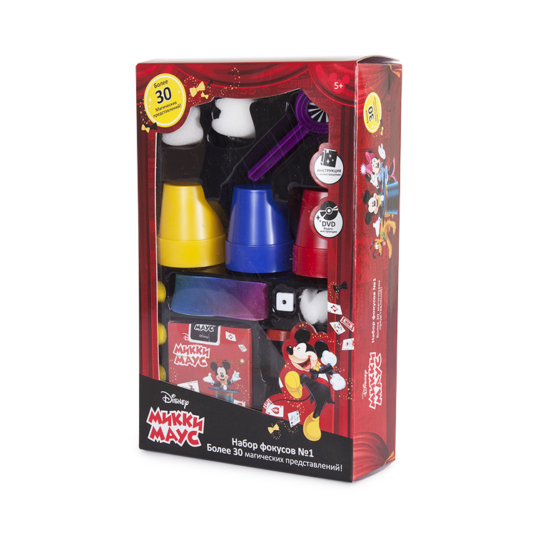 Набор для демонстрации фокусов №1 Disney "Mickey Mouse" (30 фокусов, DVD, 17х6,5х27 см)