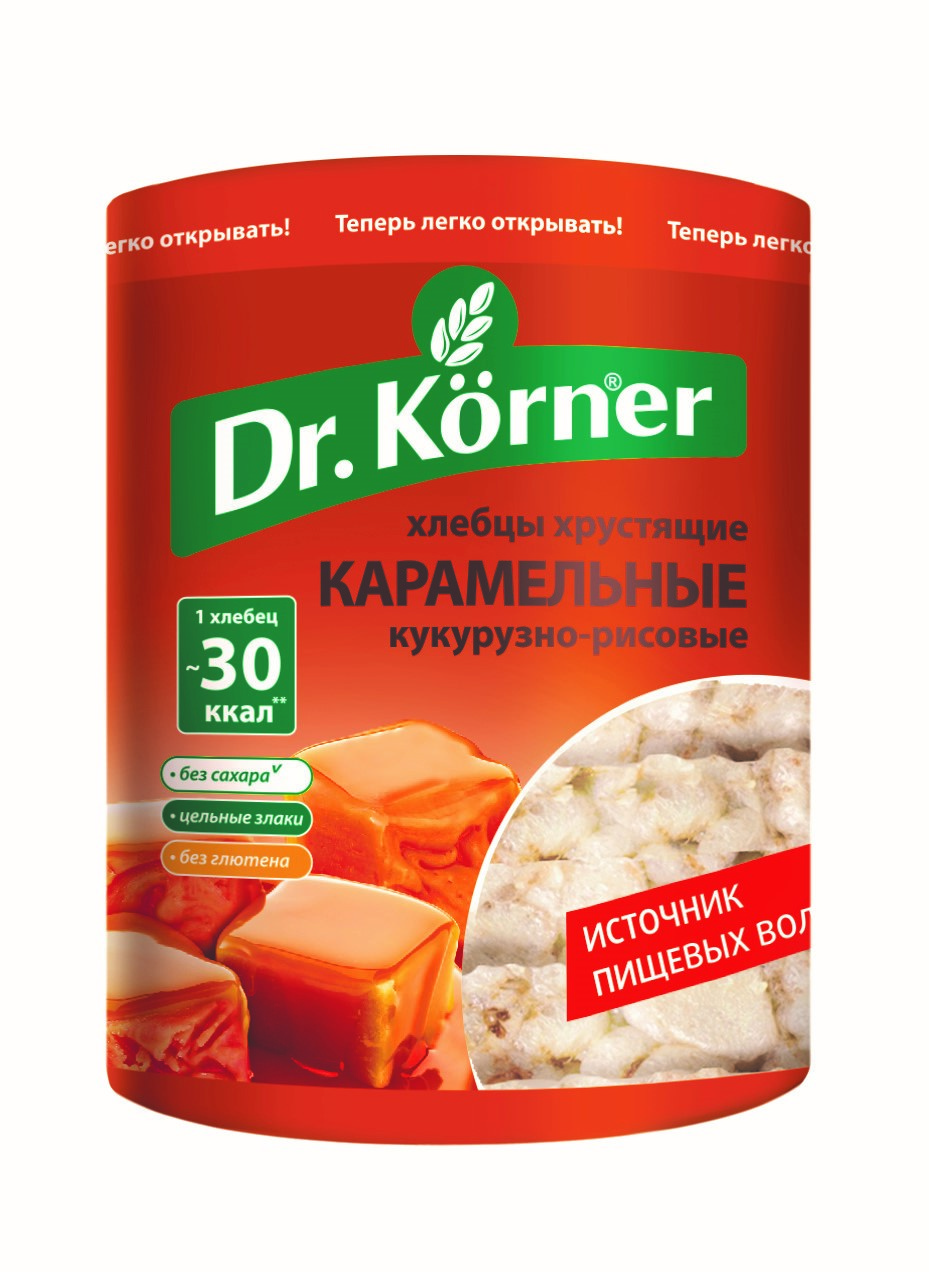 Хлебцы Dr.Korner «Кукурузно-рисовые карамельные»