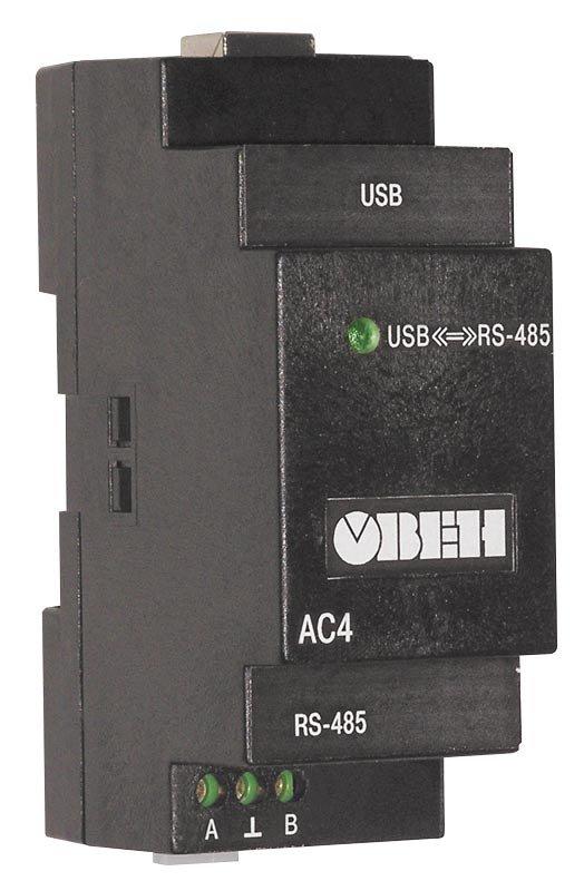 Преобразователь интерфейсов автоматический USB/RS-485 ОВЕН АС4