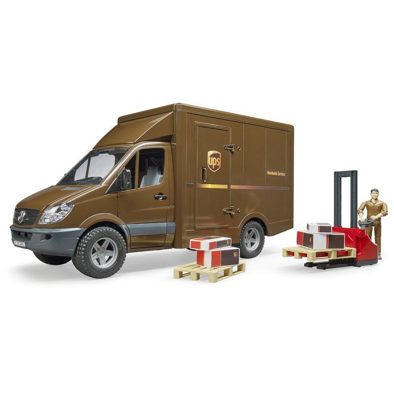 Bruder Mercedes-Benz Sprinter фургон UPS с фигуркой, погрузчиком и аксессуарами