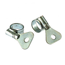 Хомуты металлические, червячные 10-16 мм, ширина 10 мм, W1, с металлическим ключом, 2 шт Сибртех