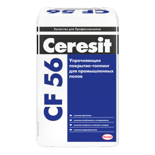 Полимерцементное покрытие-топинг Ceresit CF 56 для промышленных полов, упрочняющее, 25 кг