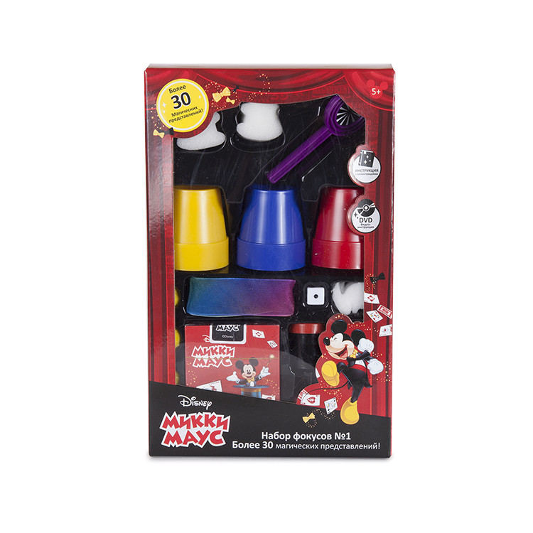 Набор для демонстрации фокусов №1 Disney "Mickey Mouse" (30 фокусов, DVD, 17х6,5х27 см)
