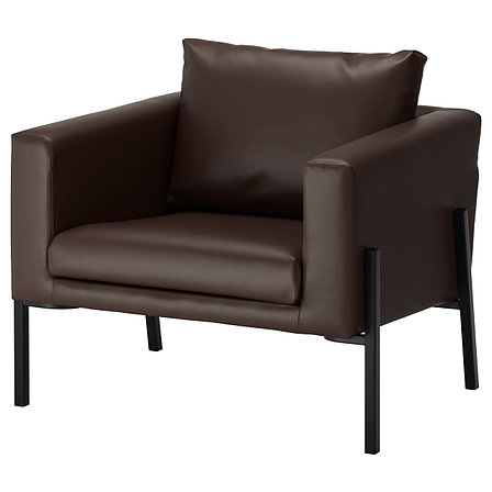 Кресло КОАРП темно-коричневый, черный ИКЕА, IKEA, фото 2