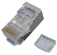 Коннектор RJ45 FTP Cat.6 8P8C-PC-TWI, для толстых жил, со вставкой